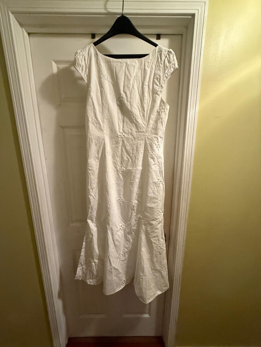 Fashion Nova White Eyelet Cutout Midi Dress - Picture 5 of 7